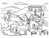 Ark Coloring Pages Bible Noah Story Printable Noahs Drawings Color Clipart Drawing Creation Kids Animals Lds Print Book School Stories sketch template