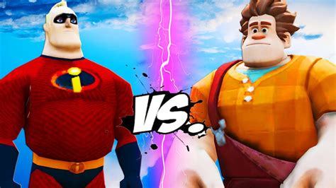 Mr Incredible Vs Wreck It Ralph Epic Battle Youtube