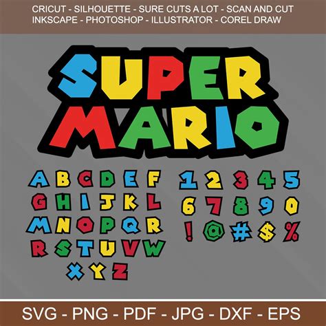 Super Mario Alphabet Font Svg Png  Descargar Imagen Etsy