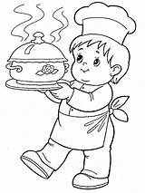 Coloring Pages Cook Print sketch template
