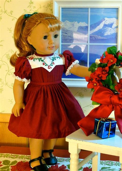 american girl 18 inch doll clothes 1950s christmas dress etsy doll