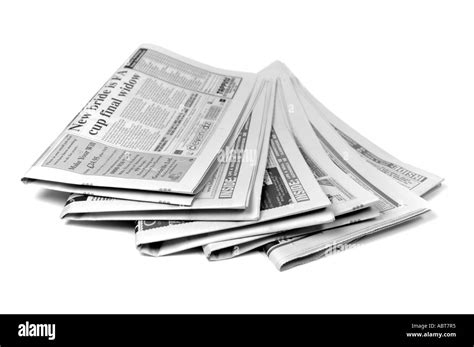 newspaper cut  black  white stock  images alamy