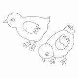 Chickens Downloadclipart sketch template