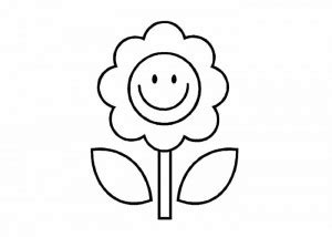 smile flower coloring page coloring pages