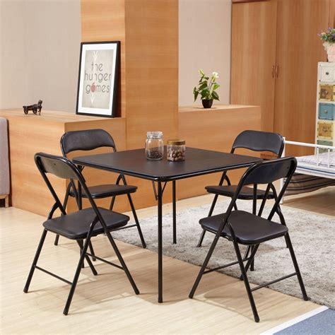 homy casa homycasa folding square set   dining table chair sets
