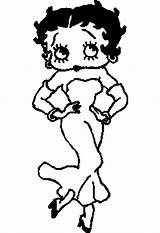 Boop Colorear Cartoons Bettyboop Clipground sketch template