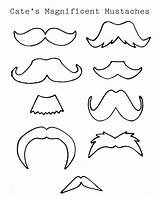 Mustache Coloring Template sketch template