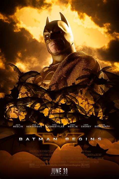 poster batman begins  behance