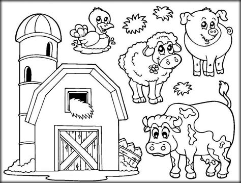 barn  farm animals coloring pages livestock