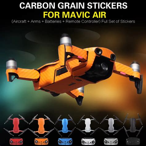 buy waterproof pvc carbon grain graphic sticker  dji mavic air drone body