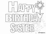 Birthday Sister Coloring Happy Pages Printable Colouring Cards Coloringpage Eu 40th Sisters Birthdays Parties Kids Super Book Mario Sheets Related sketch template