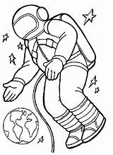 Space Astronaut Coloring Pages Drawings Colouring Color Printable Kids Coloriages Espace Print Astronauten sketch template