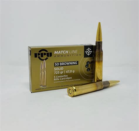 Pmc 50 Bmg Ammunition Bronze Pmc50a 660 Grain Full Metal Jacket 10 Rounds