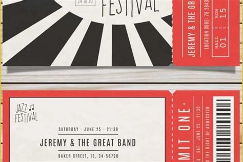 numbered event ticket template  heritagechristiancollege