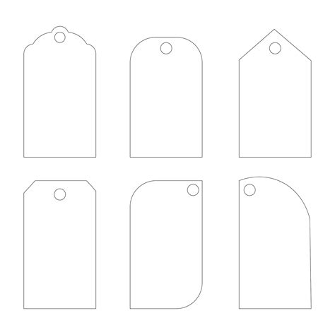 gift tag shape template