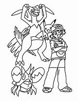 Coloring Kleurplaat Coloriages Avancee Sceptile Malvorlagen Starter Dragonite Picgifs Animaatjes Animes Par Dibujos Pikachu sketch template