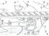 Billy Goats Gruff Three Coloring Pages Printable Getdrawings Getcolorings Story sketch template