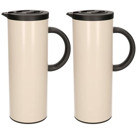 stuks koffiekan thermoskan met binnenwand beige  liter thermoskannen blokker