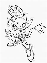 Sonic Hedgehog Blaze sketch template