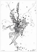 Coloring Winter Pages Coming Fairy Anti Adults Adult Urielle Stress sketch template
