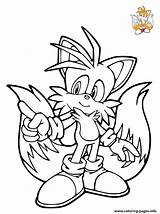Tails Coloring Pages Sonic Miles Printable Prower Print sketch template