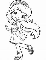 Coloring Strawberry Shortcake Pages Friends Print sketch template