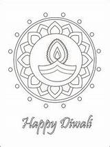 Diwali Coloring Gotfreecards Denaro Crayola sketch template