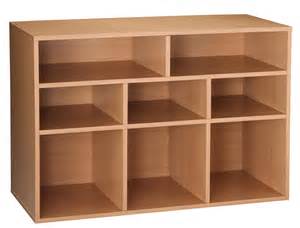 essential home  cube storage unit oak finish