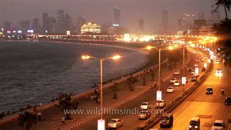mumbais marine drive  night youtube