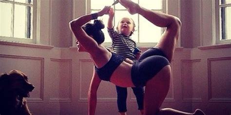 these mother daughter yoga photos are equal parts zen and