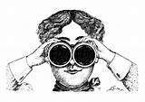 Binoculars Verrekijker Kijken Disegno Binocolo Fernglas Colorare Guardare Lady Staring Durch Transparent Illustratio Holding Openclipart Seeker Afbeelding Regarder Jumelles Blogue sketch template