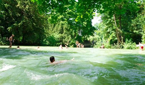 eisbach treiben  beautiful places   world munich  pool
