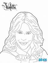 Violetta Coloring Disney Pages Portrait Blowing Kisses Hellokids Drawing Drawings sketch template