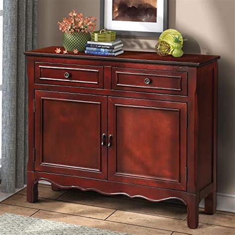 wood accent cabinet  drawers  doors vintage accent storage chest