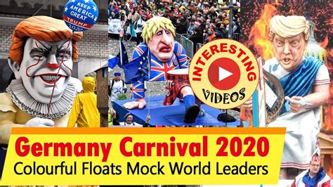 germany carnival  colourful floats mock world leaders germany carnival interesting