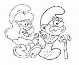 Coloring Pages Papa Getcolorings Smurfs sketch template