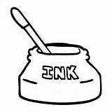 Ink Inkpot sketch template