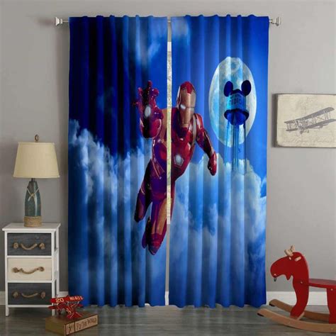 printed iron man style custom living room curtains westbedding