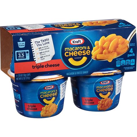 kraft kraft macaroni cheese easy mac triple cheese  oz box pack