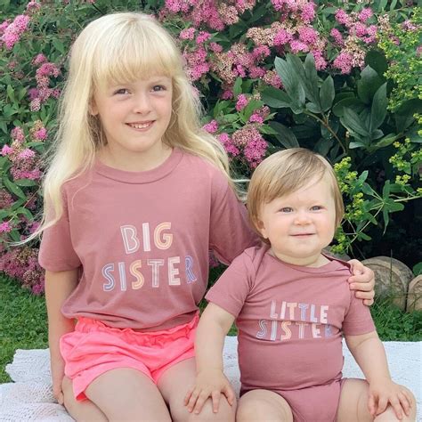 Big Sister Little Sister T Shirt Set Pink By Lovetree Design