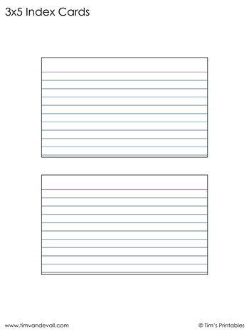 printable index cards   tims printables index cards