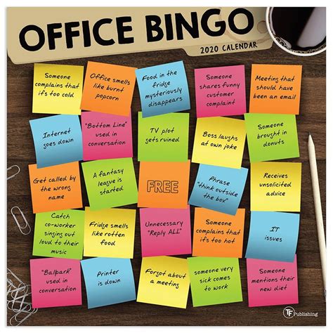 office bingo wall calendar walmart canada