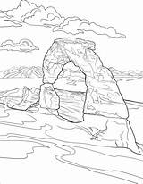 Arches Parks Parque Nationale Parken Arcos Ausmalbilder Canyon Staaten Vereinigten Nationalparks Natuur Sheets Ausmalbild sketch template