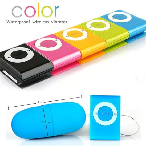 Colorfull Waterproof Portable Remote Control Wireless Mp3 Vibrator Egg