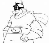Sly Cooper Colouring sketch template