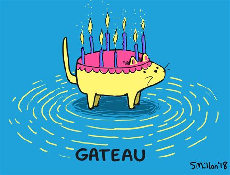 Gateau Sebastien Millon Birthday Card Design Featuring