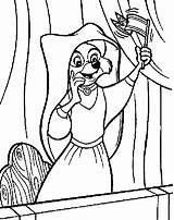 Robin Hood Coloring Lady Marian Pages Waving Flag sketch template