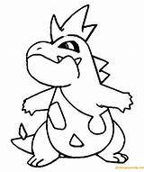 Croconaw Pokemon Pages Coloring Feraligatr Online Color Template Coloringpagesonly sketch template
