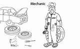 Mechanic sketch template