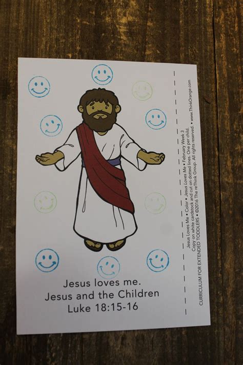 sample craft  extended toddlers week  jesus loves  february